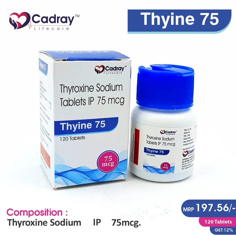 Thyroxine (Levothyroxine) 75 mcg Tablet | Best price for PCD Pharma Franchise | Thyroid hormone replacement